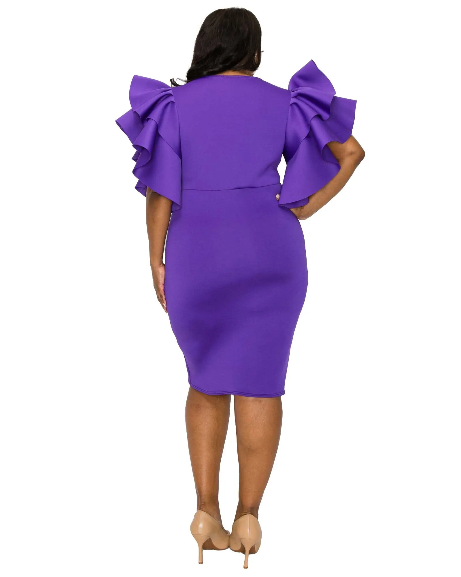 Aaliyah Statement Dress | Purple