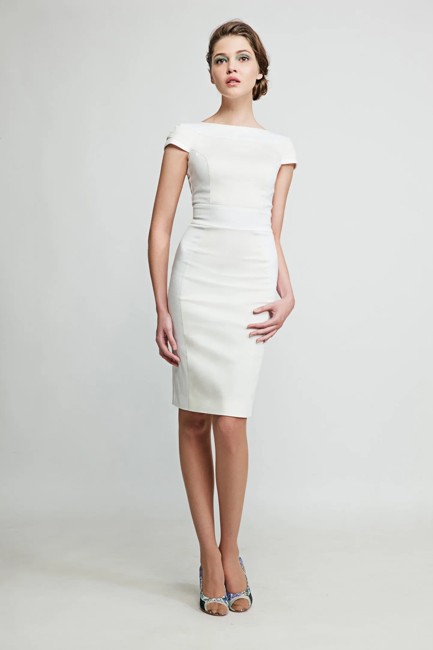 ACHILLEA WHITE PENCIL DRESS