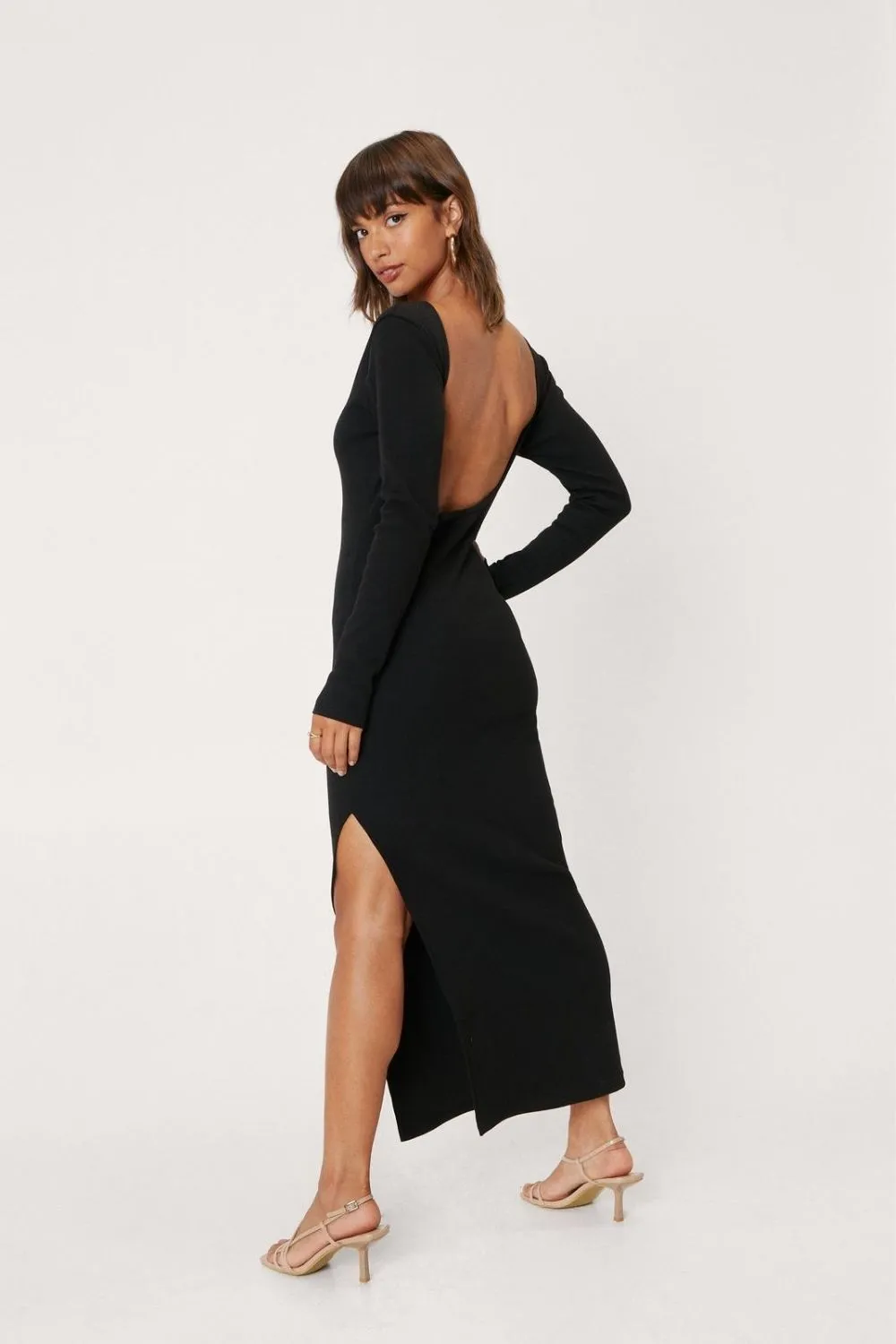 Backless Bodycon Maxi Dress