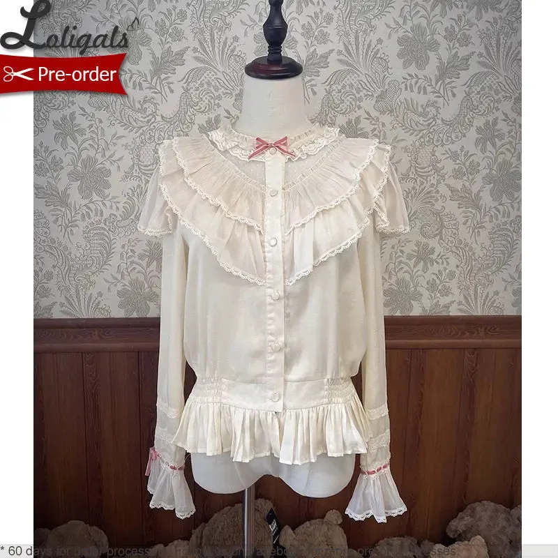 Bear & Doll ~ Sweet Long Sleeve Lolita Peplum Blouse by Alice Girl ~ Pre-order