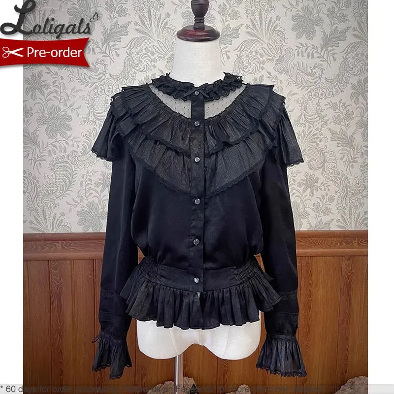 Bear & Doll ~ Sweet Long Sleeve Lolita Peplum Blouse by Alice Girl ~ Pre-order