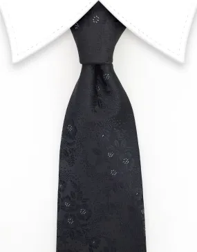 Black Floral Paisley Tie