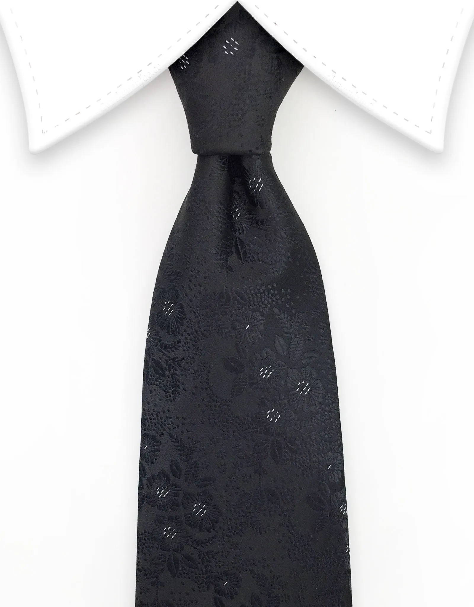 Black Floral Paisley Tie