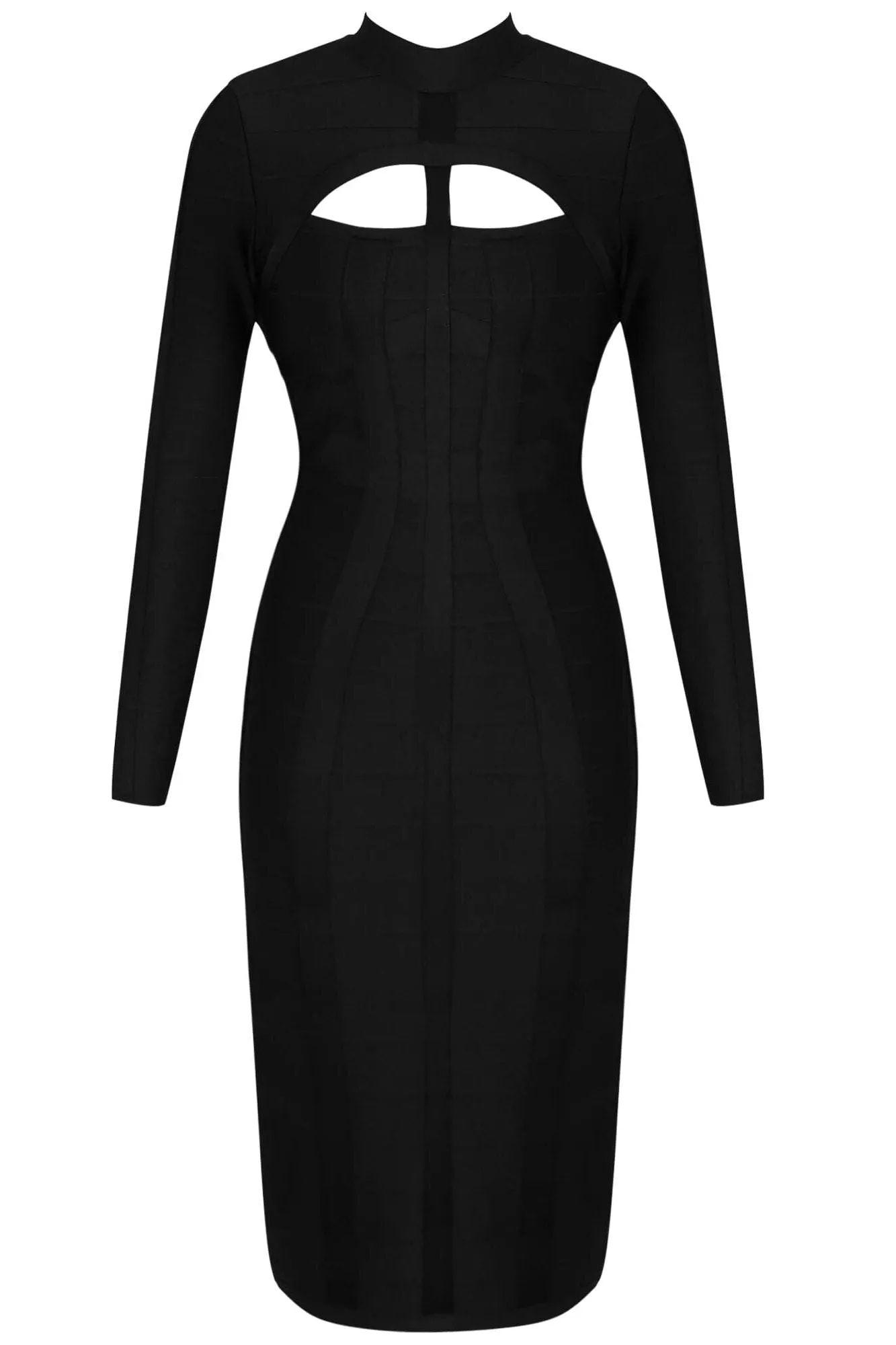 Brooke Long Sleeve Bandage Dress - Classic Black