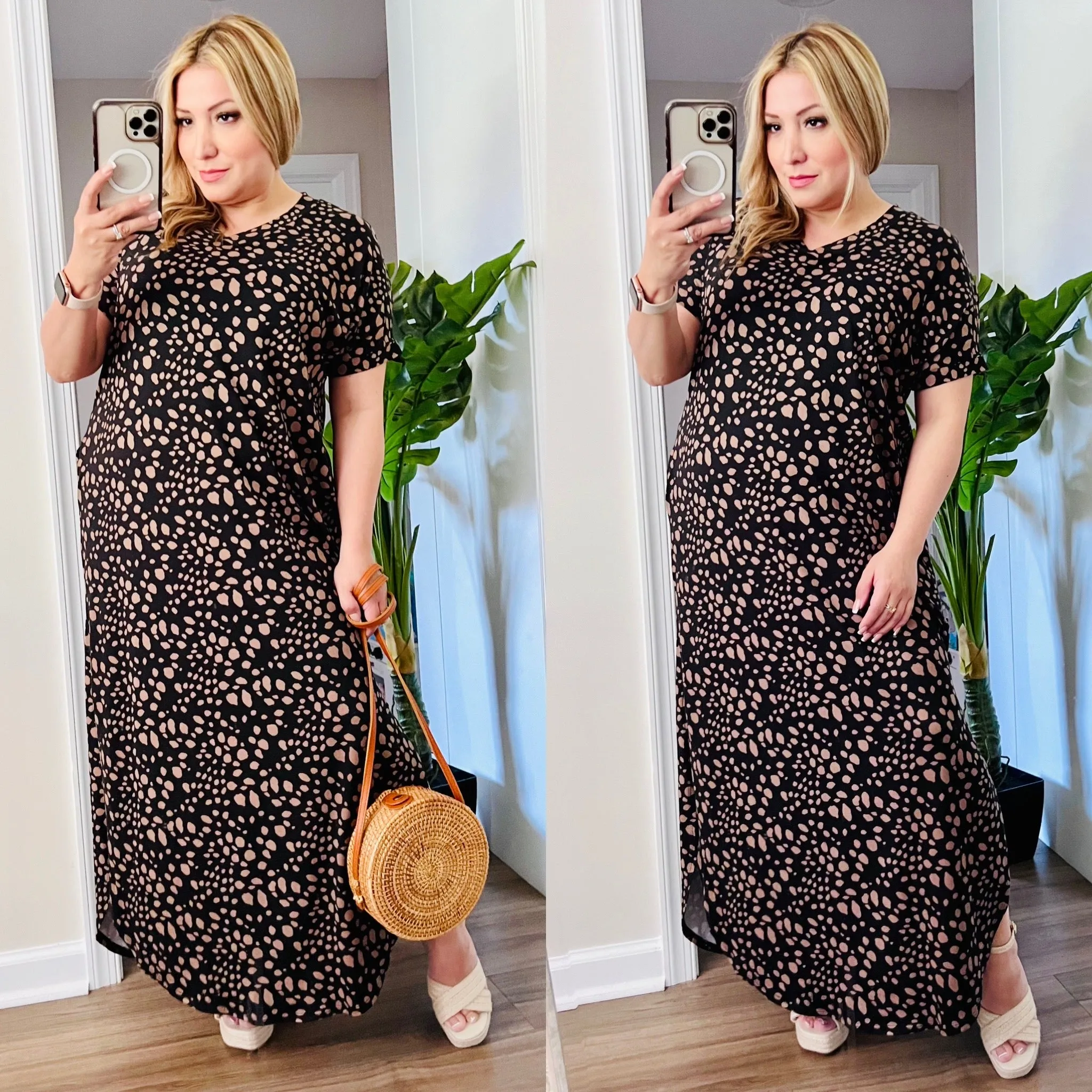 City Chic Cheetah Print Maxi Dress