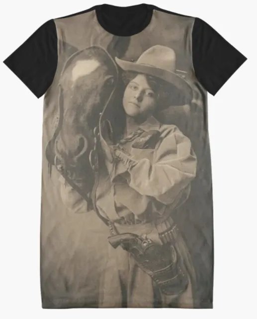 Cowgirl Kim Belle of the Ranch Graphic Tee Dress - Large Only