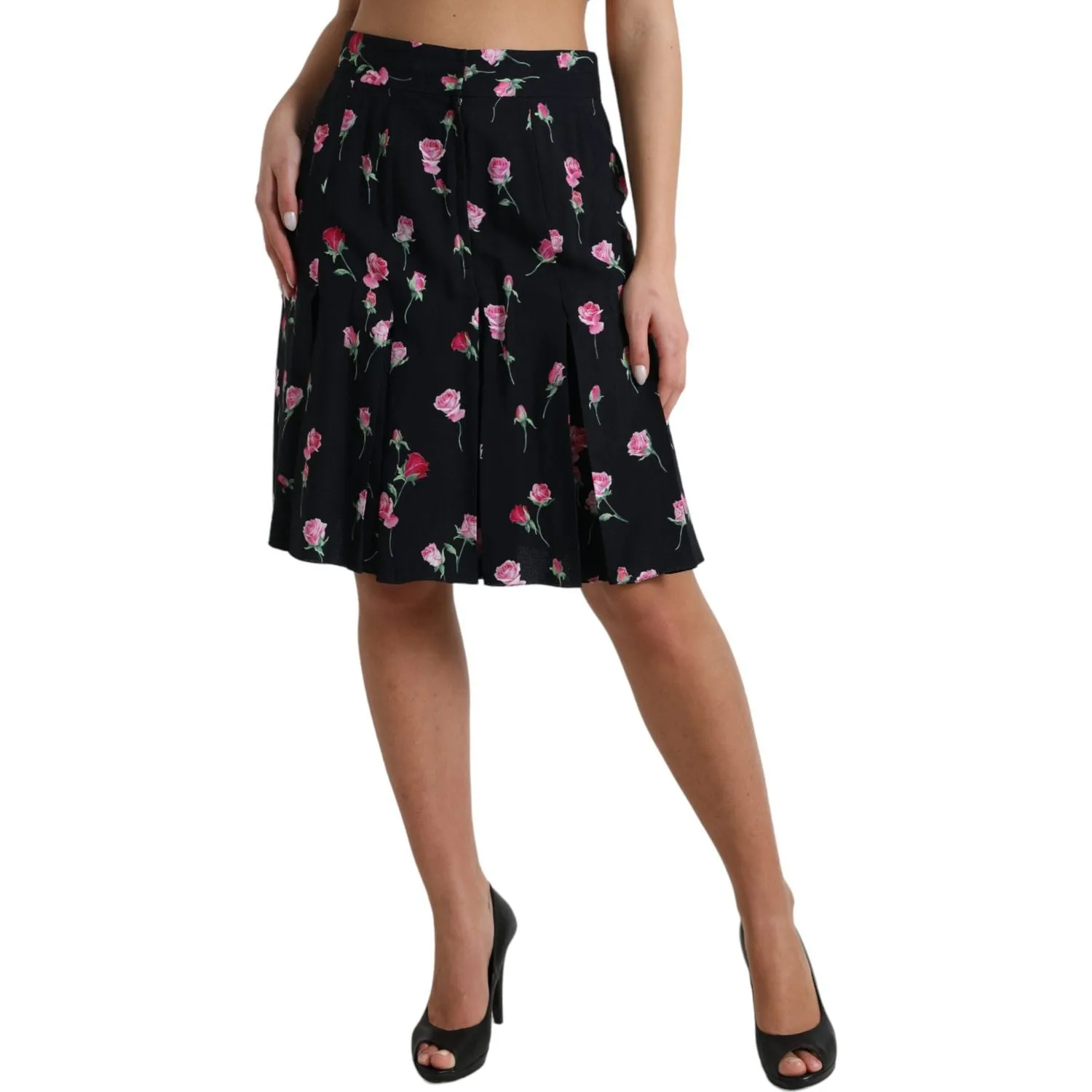 Dolce & Gabbana Elegant Floral A-Line Knee-Length Skirt