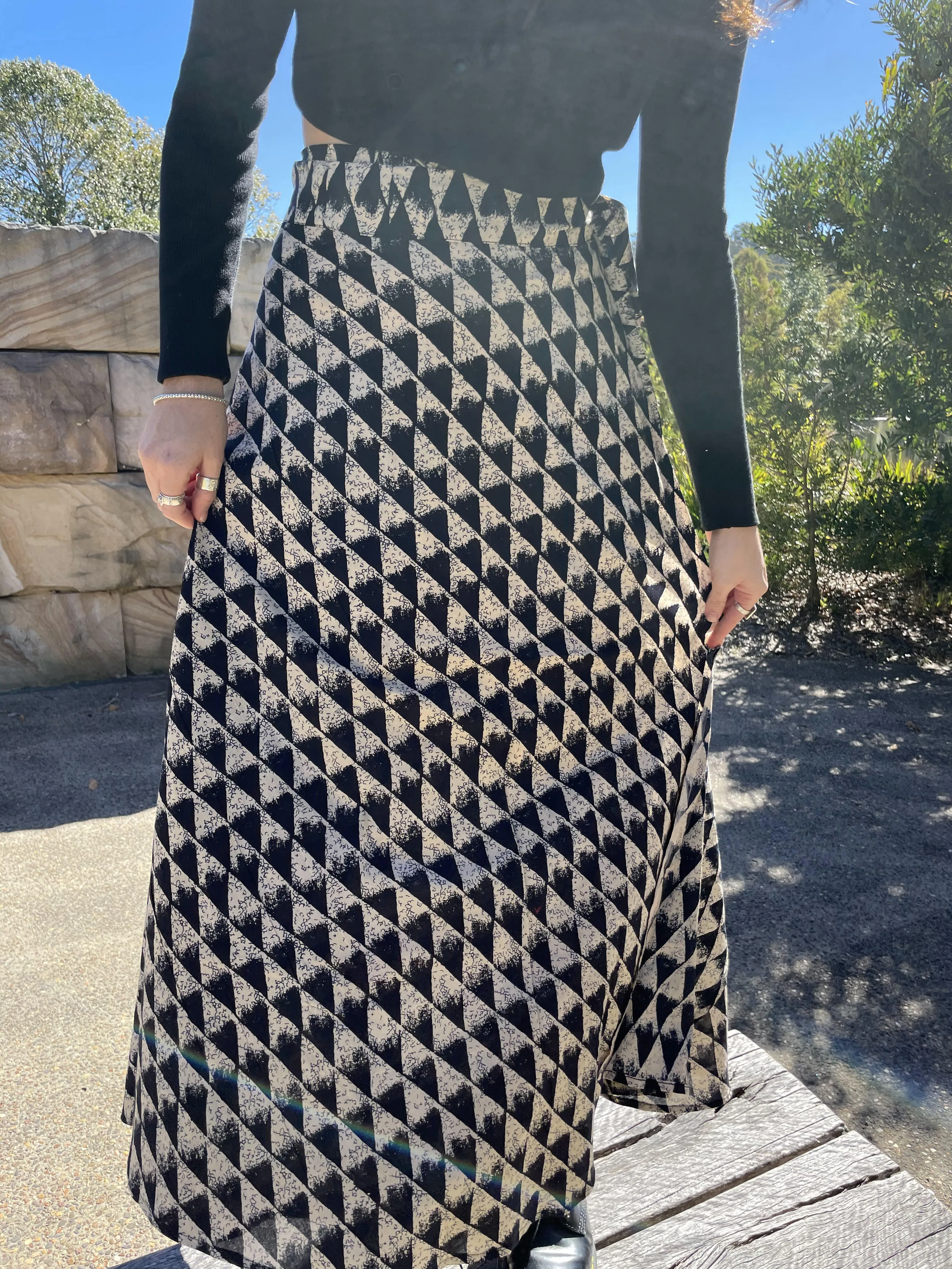 Fair Trade Cotton Long Wraparound Skirt