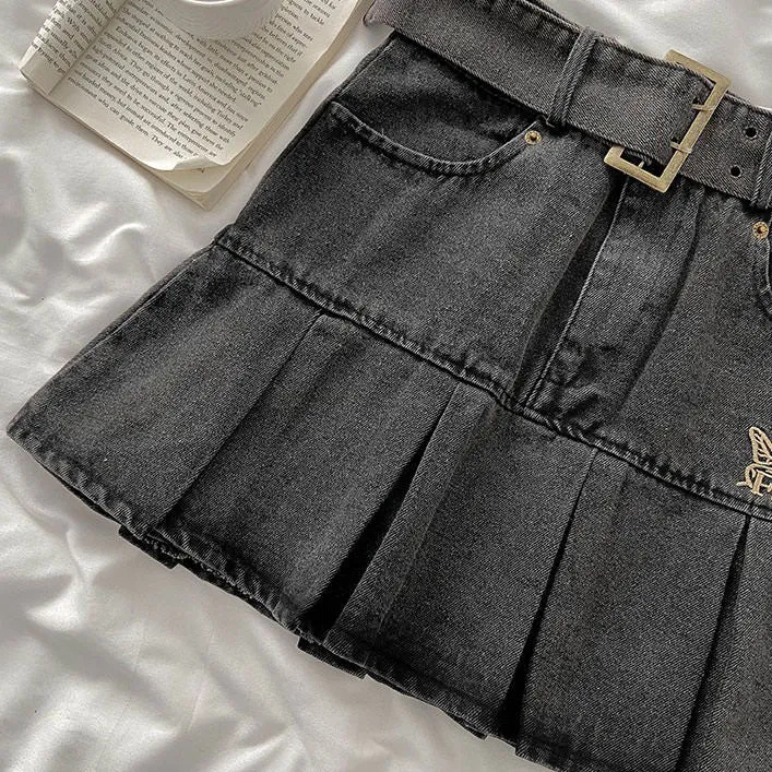 Fairycore Aesthetic Denim Skirt