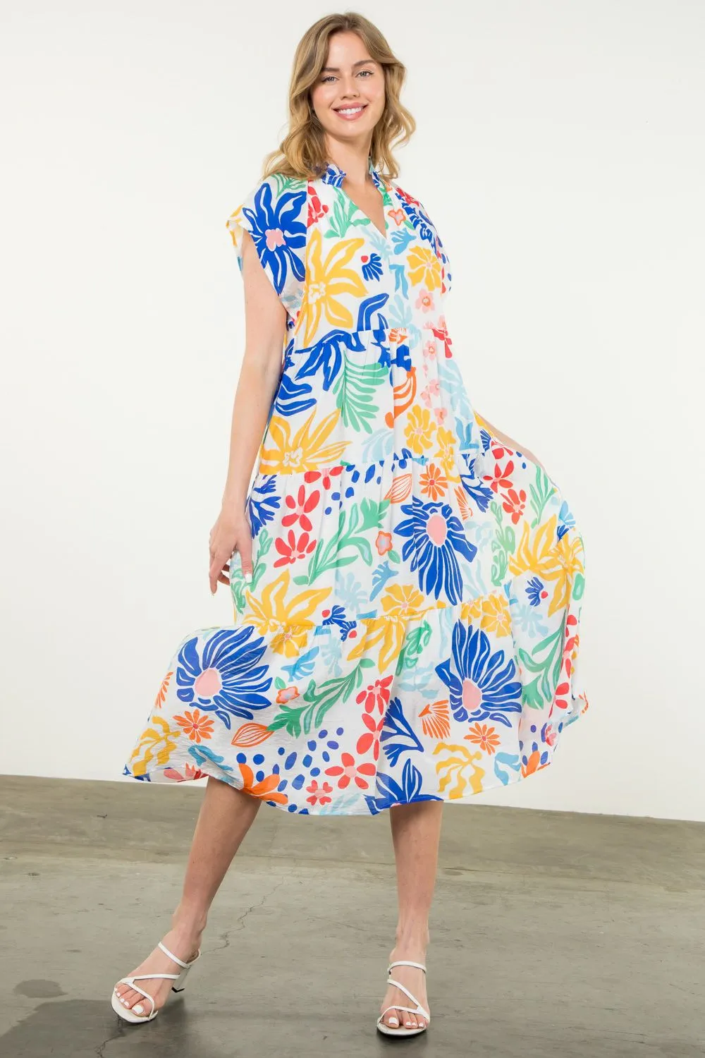 Floral Tiered Maxi Dress