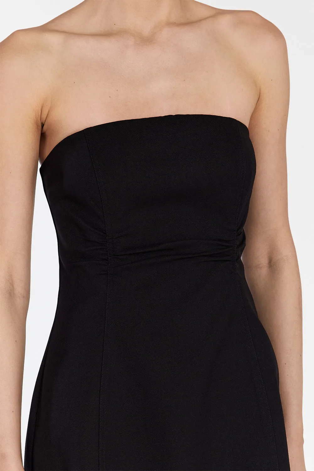 FRANCES BLACK STRAPLESS MINI DRESS