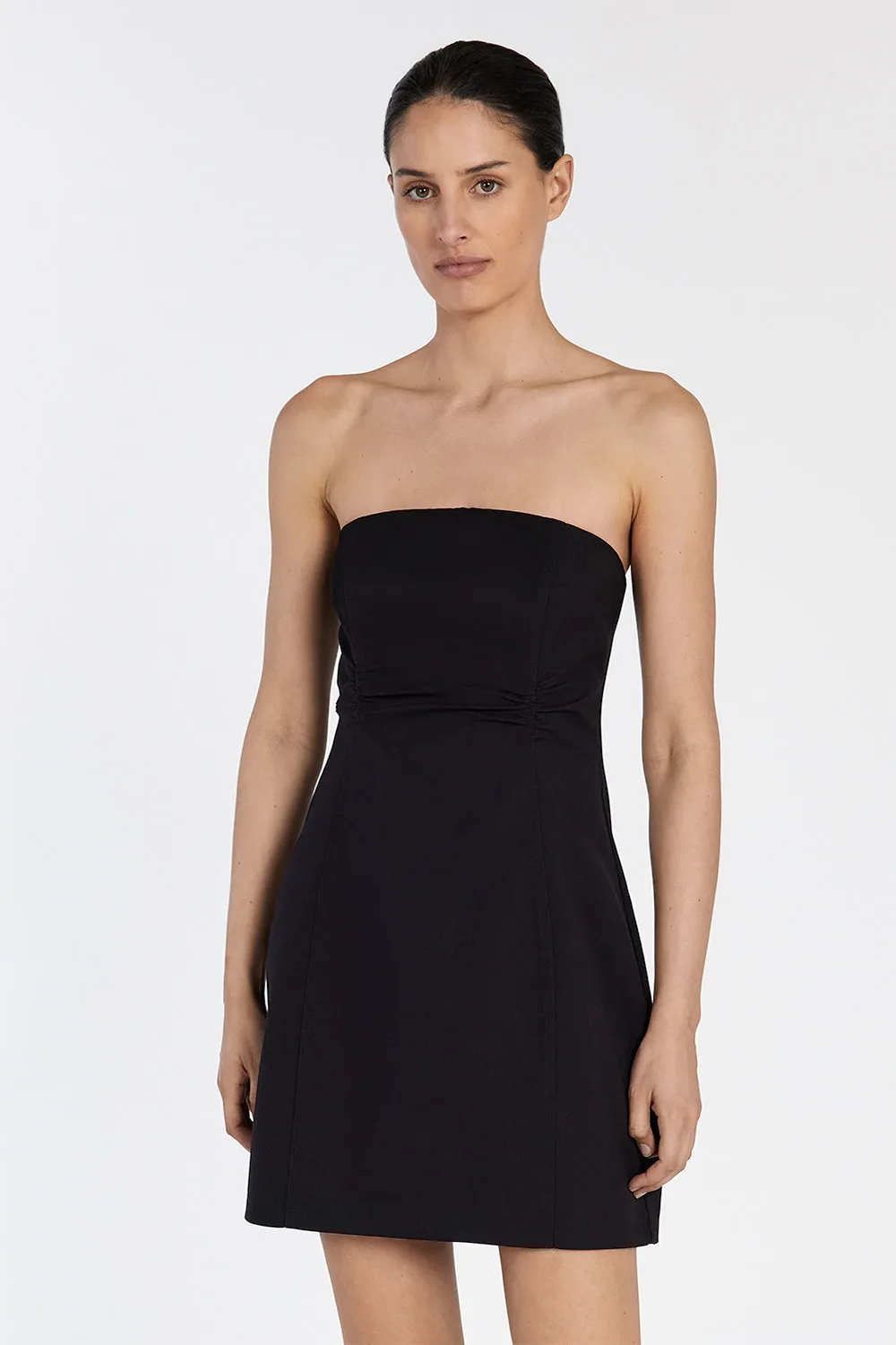 FRANCES BLACK STRAPLESS MINI DRESS