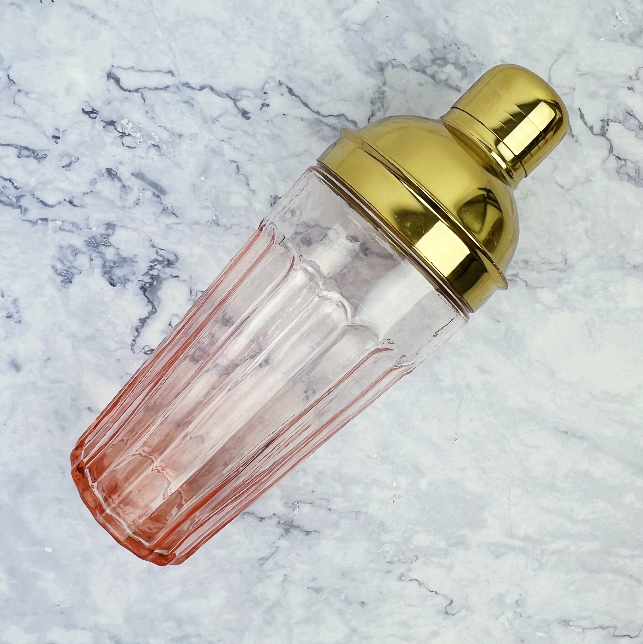 Gold and Pink Cocktail Shaker