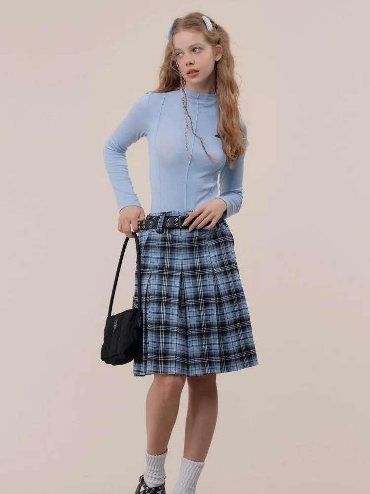 High waist slim A-line pleated skirt【s0000003778】