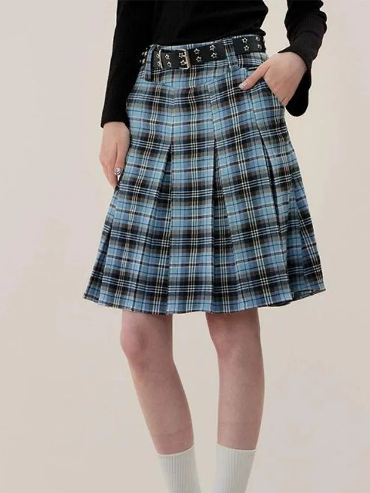 High waist slim A-line pleated skirt【s0000003778】