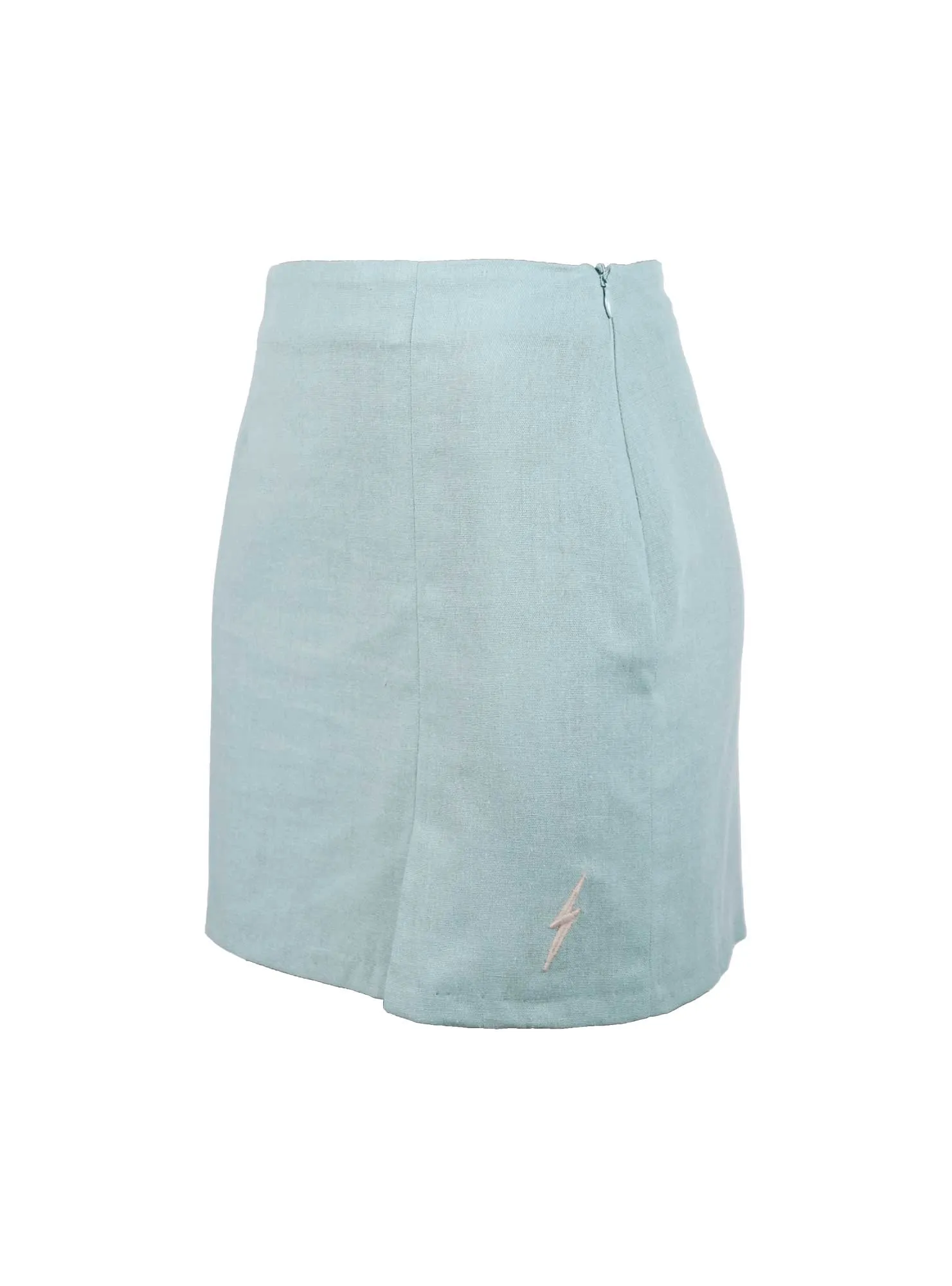 HIGH-WAISTED MINI SKIRT IN LINEN