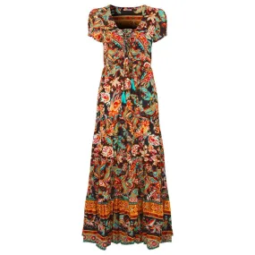 Joe Browns 10 Multi-Coloured Saffron Border Print Dress