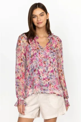 Stylish Johnny Was Cora Ruffle Blouse