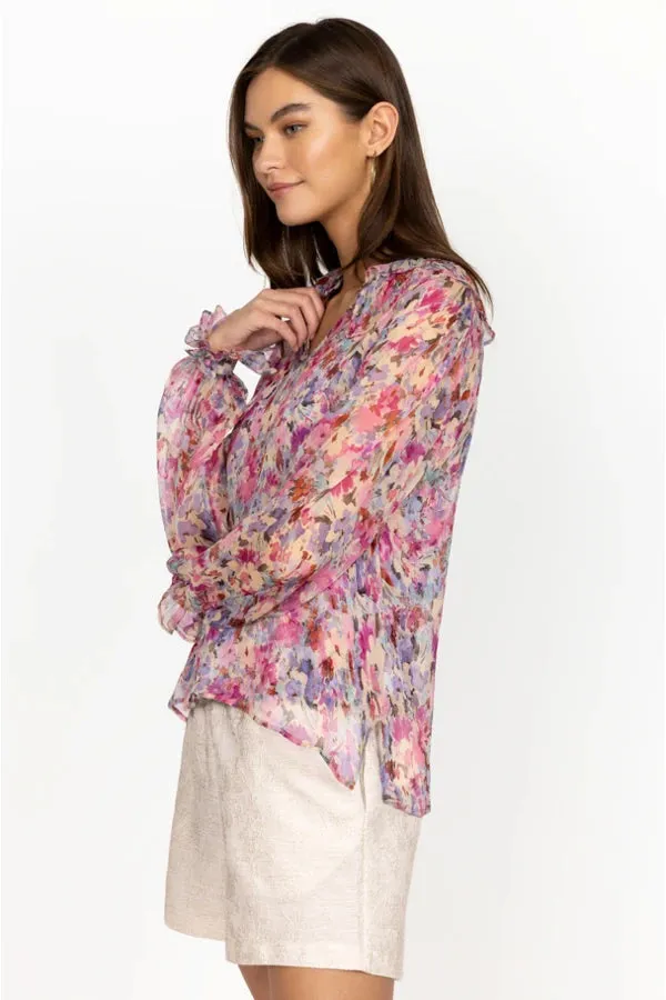 Stylish Johnny Was Cora Ruffle Blouse