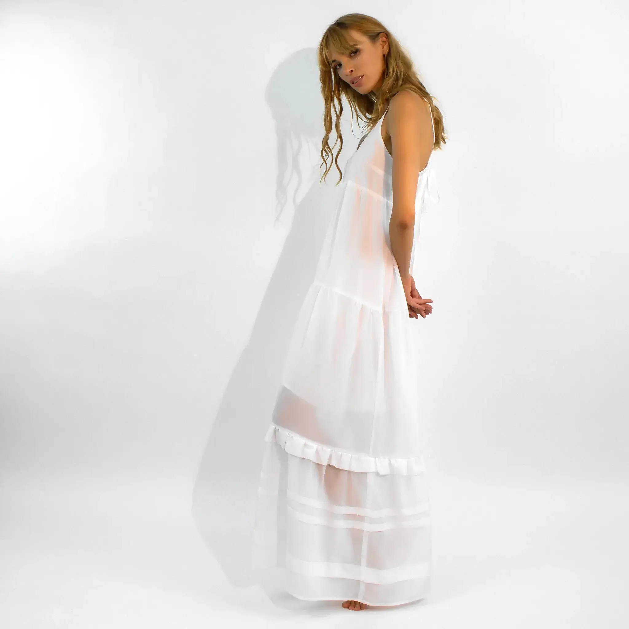 Lightness of Being Maxi Dress White