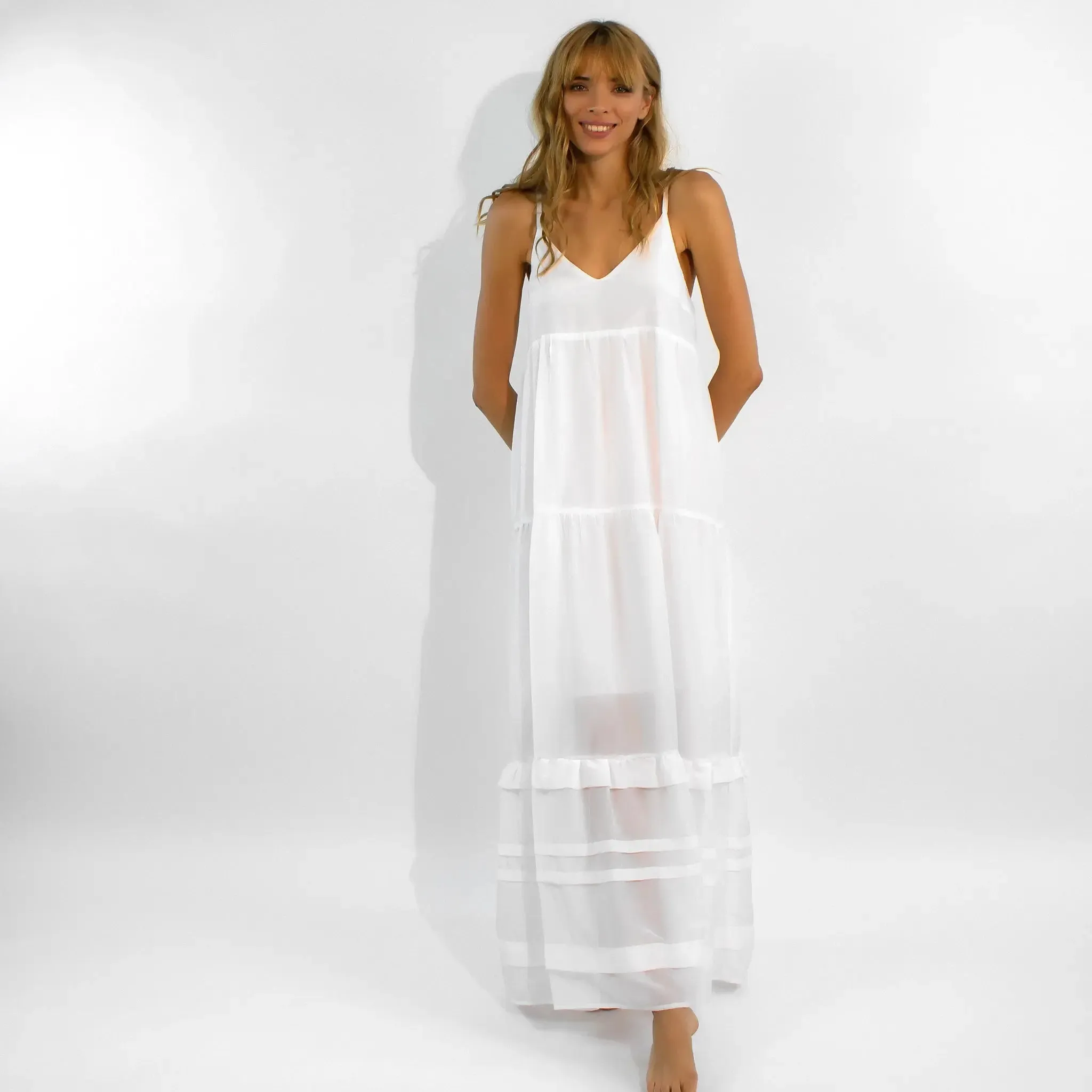 Lightness of Being Maxi Dress White