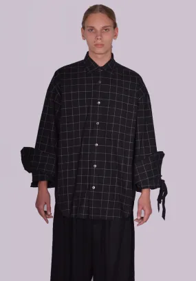 MARINA YEE FW23-0056-003 UNISEX MAXI SHIRT BLACK/WHITE