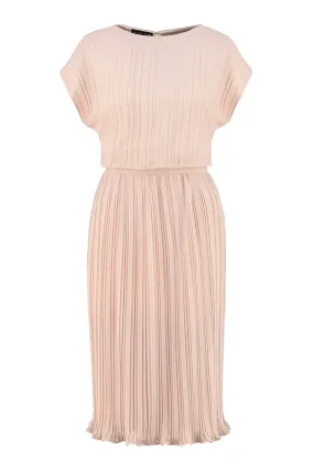 MERREMIA NUDE PINK PLEATED DRESS