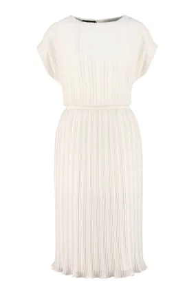 MERREMIA SHORT OFF-WHITE PLEATED DRESS