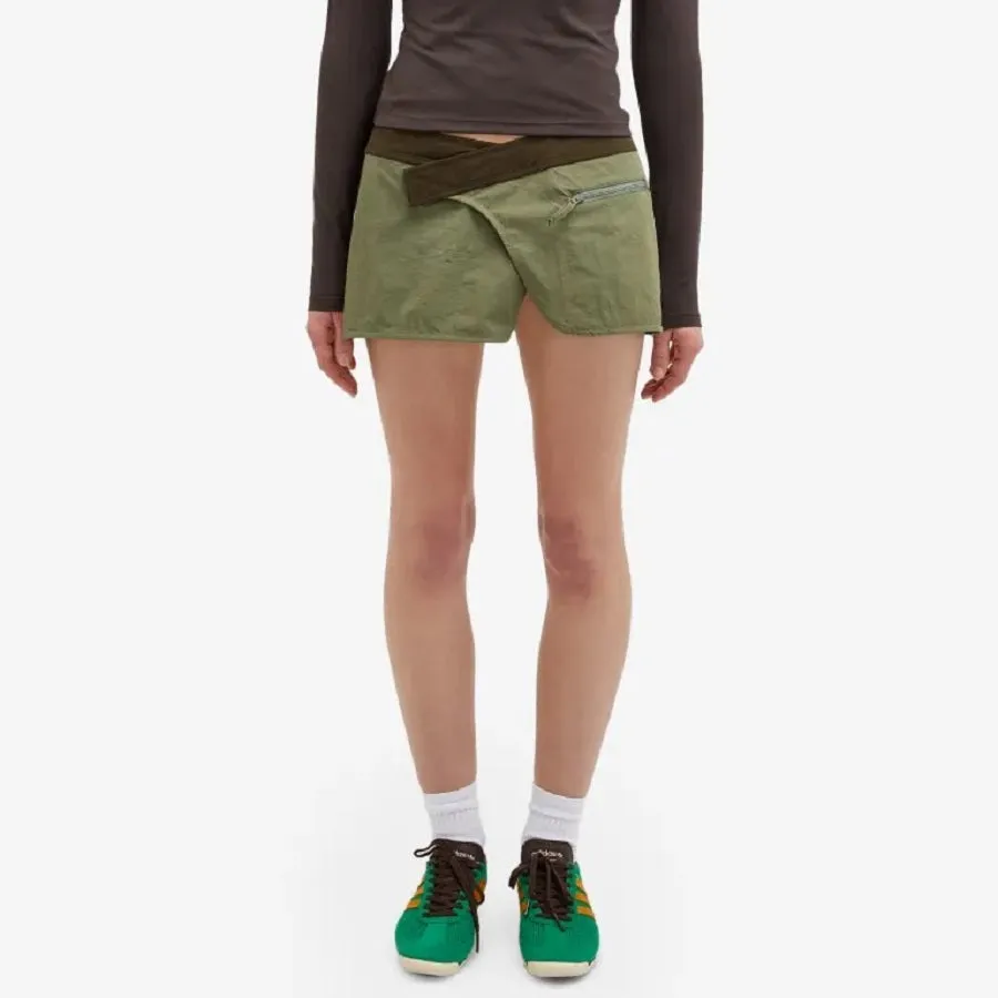 Miaou Dali Cargo Mini Skirt, dark green