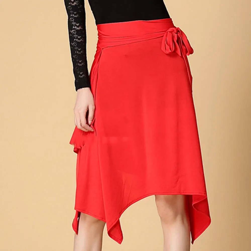 Mid Length Asymmetrical Wrap Dance Skirt