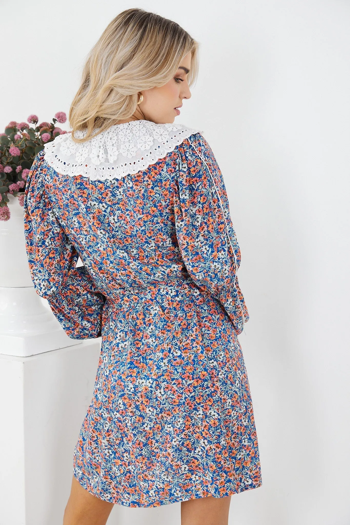 Milas Dress - Blue Floral