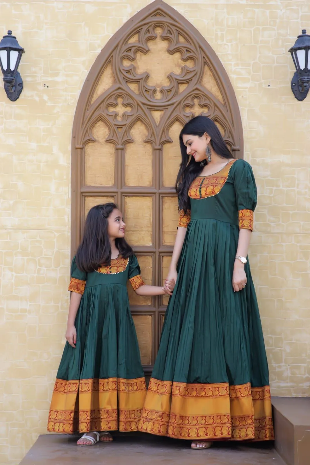 Mother and Daughter Same Matching Gown Outfits Set