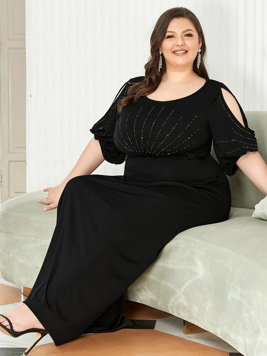 Simple Plus Size Bodycon Maxi Mermaid Formal Evening Dress