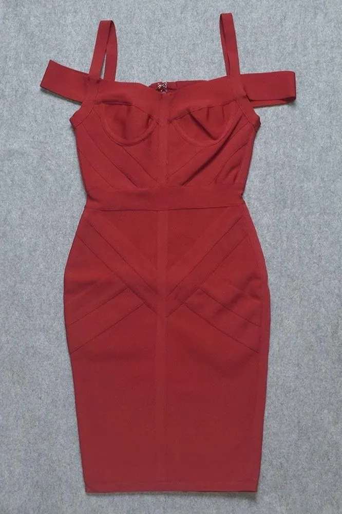 Sophia Bandage Dress - Lipstick Red