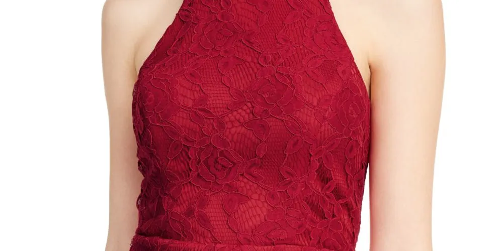 Speechless Women's Lace Sheath Dress Red Size Medium