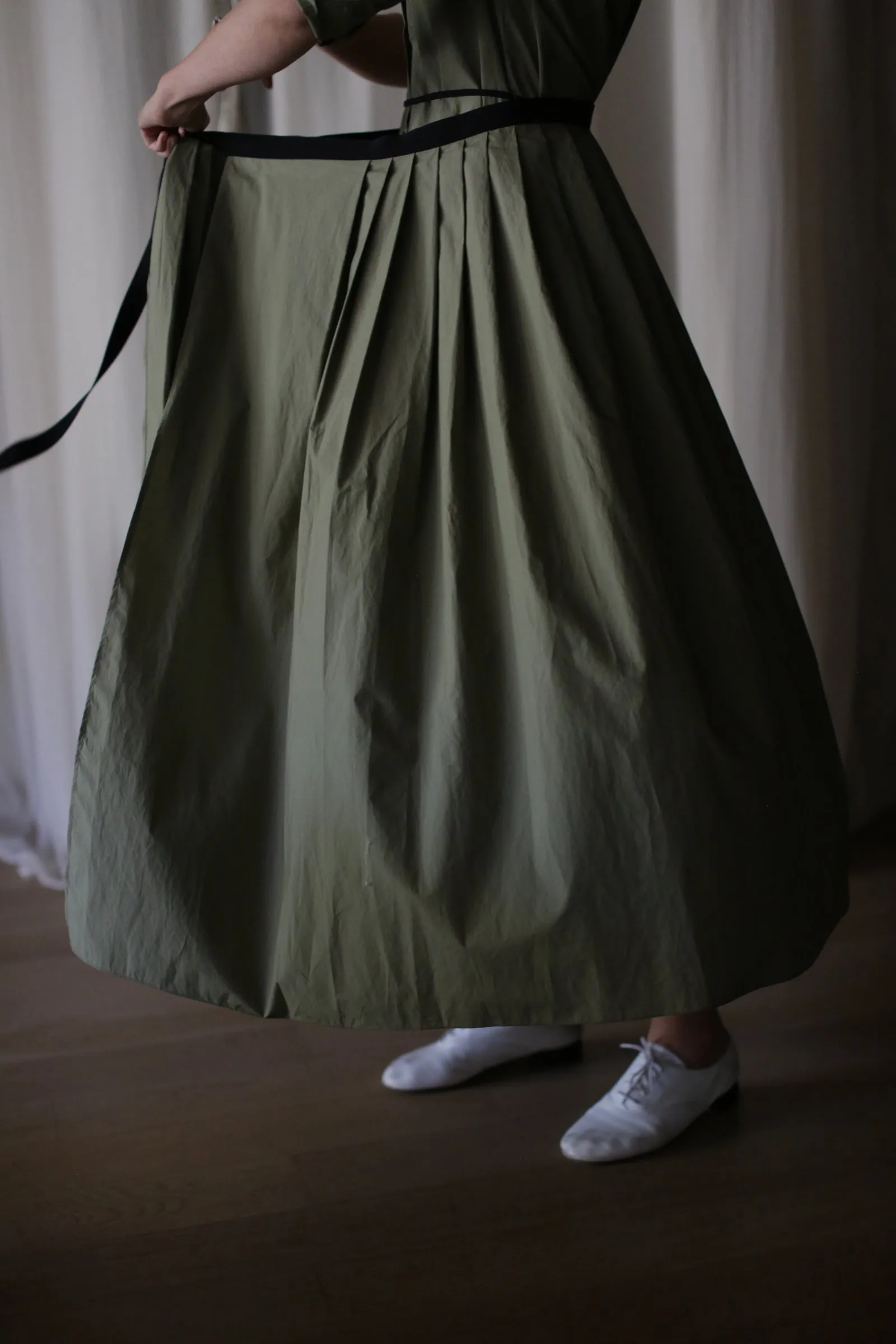 Typewriter Wrap Skirt | Olive