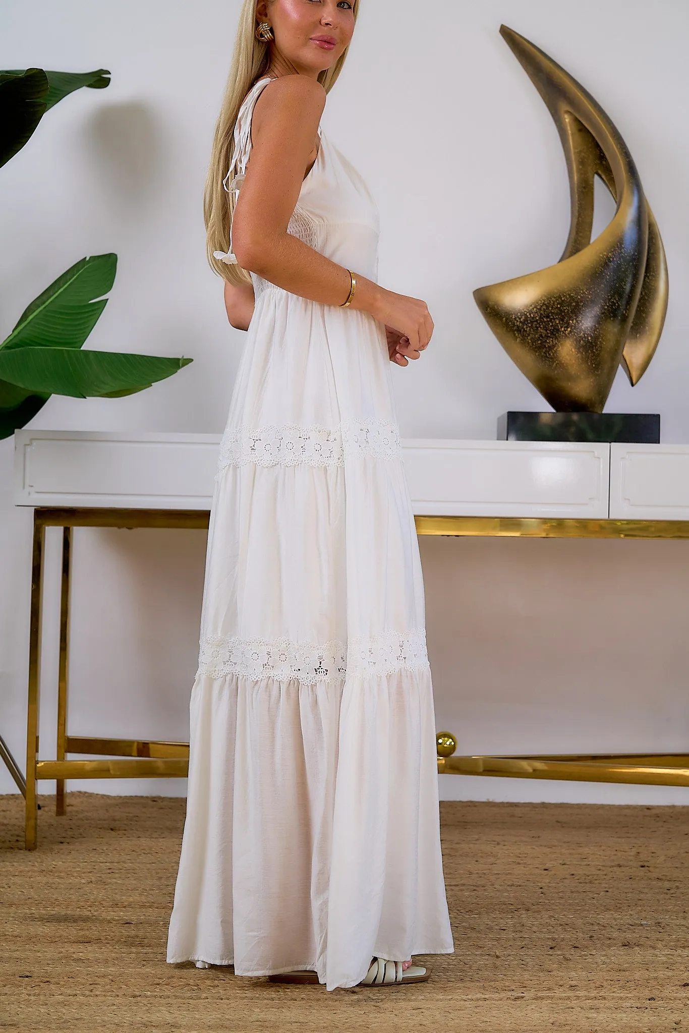 V-Neckline Maxi Dress