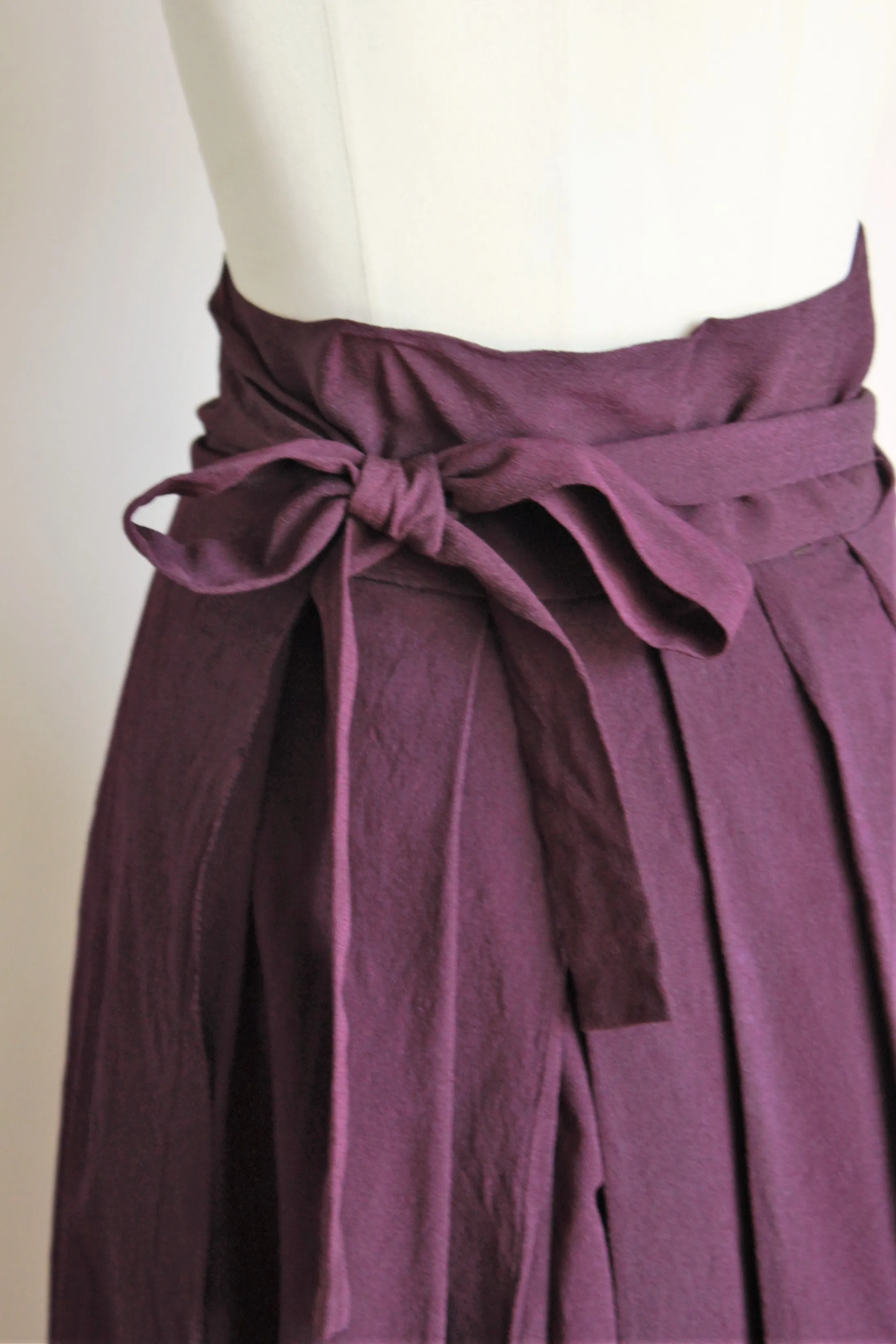 Vintage 1940s Purple Rayon Wrap Skirt