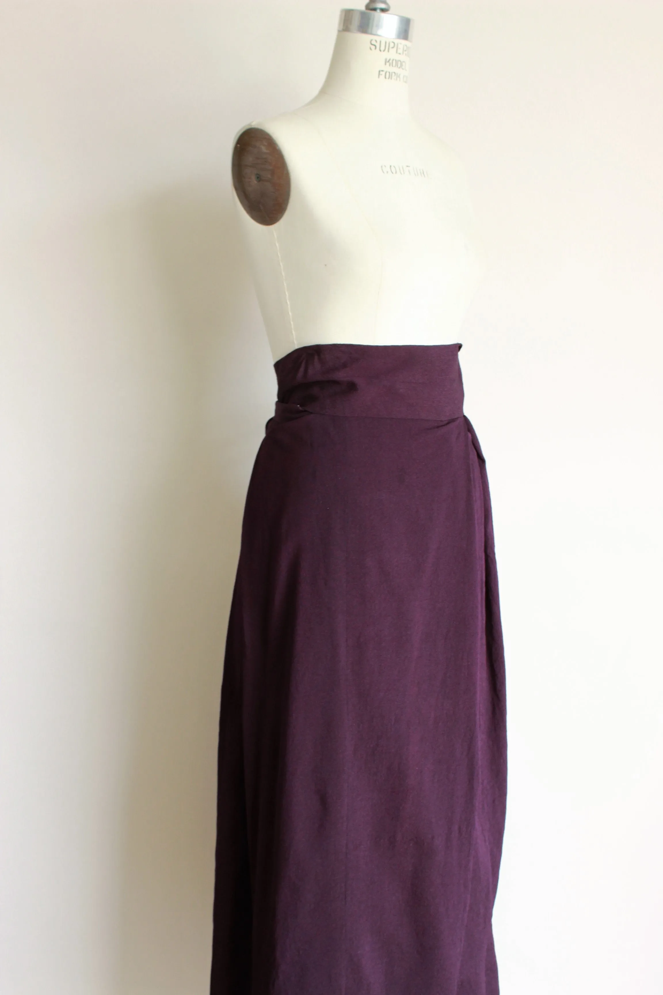 Vintage 1940s Purple Rayon Wrap Skirt