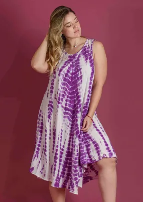 Viscose Tie-Dye Umbrella Dress